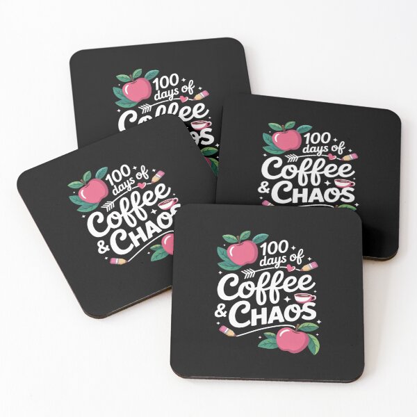 Item preview, 100 Days Of Coffee and Chaos 100th Day Coffee Lovers Teacher  designed and sold by AquaKiev.