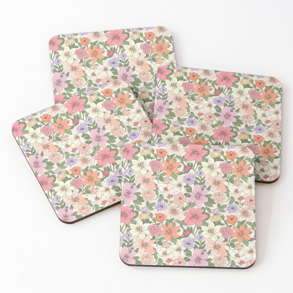 Item preview, Hand-Drawn Bible Flowers Pattern – Lily, Rose & Pomegranate Blossom | Boho Pastel Floral Seamless Design designed and sold by jteart.