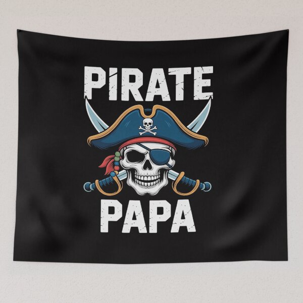 Item preview, Family Skull Pirate Papa Jolly Roger Crossbones Flag designed and sold by CareTopping.