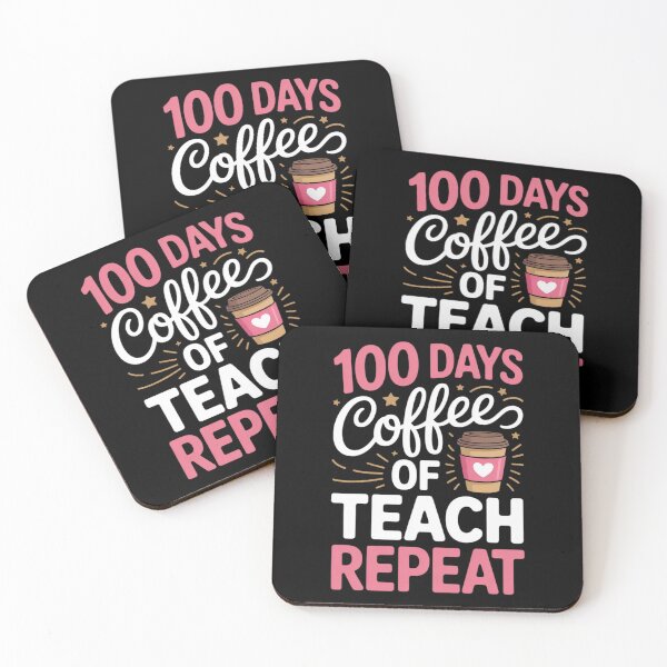Item preview, 100 Days Of Coffee Teach Repeat 100th Day Of School Teacher  designed and sold by MarryIsMonth.