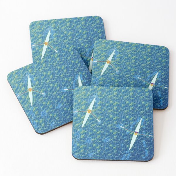 Item preview, Aerial Rowing Singles Duo on Blue Water designed and sold by Michael van der Hoorn.