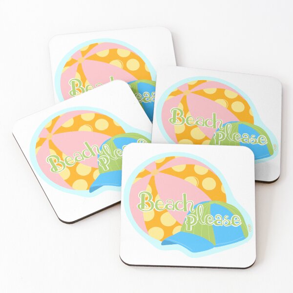 Item preview, Beach Please – Cute Summer Aesthetic Sticker designed and sold by BibidibuDesigns.