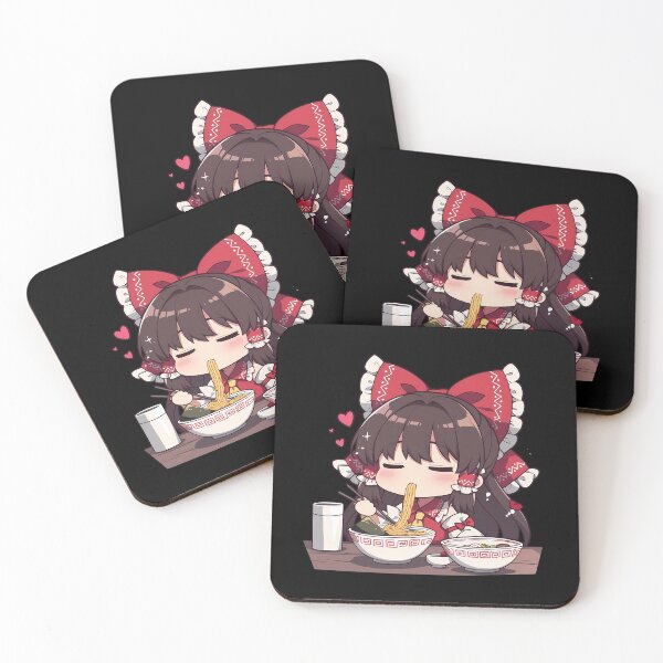 Item preview, Reimu Hakurei Touhou Anime Kawaii Ramen Chibi Peaceful Cozy Noodle Enjoyment designed and sold by Raslbazola.