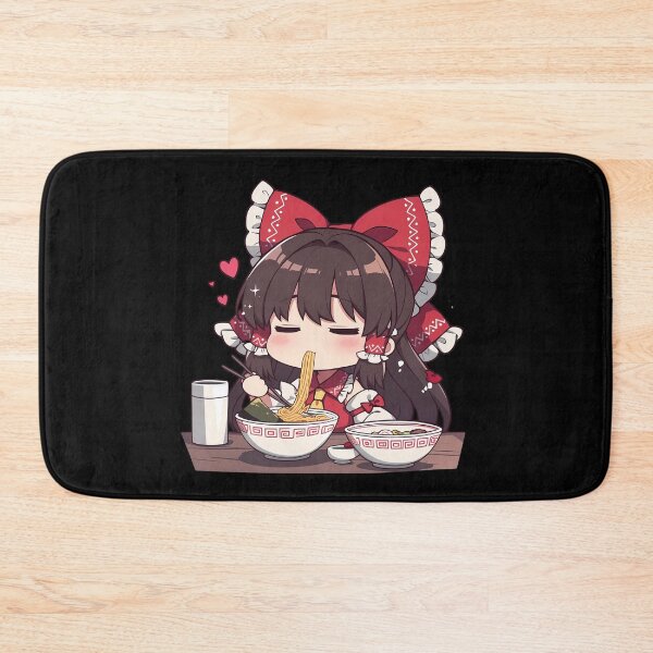 Item preview, Reimu Hakurei Touhou Anime Kawaii Ramen Chibi Peaceful Cozy Noodle Enjoyment designed and sold by Raslbazola.