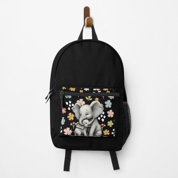 Item preview, Mom Elephant and baby. Cute animal design with flowers designed and sold by SofikoDesigns.