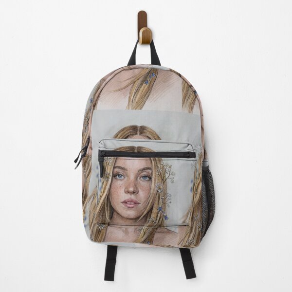 Item preview, Sketch Drawing of Sydney Sweeney with Flowers in Her Hair designed and sold by MattBStickers.