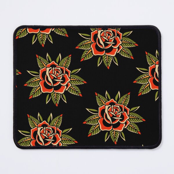 Item preview, vintage, tattoo, rose, floral, flower, retro, old school, traditional designed and sold by Nicolelynndecor.