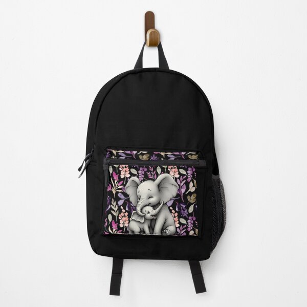 Item preview, Mom Elephant and baby. Cute animal design with flowers designed and sold by SofikoDesigns.
