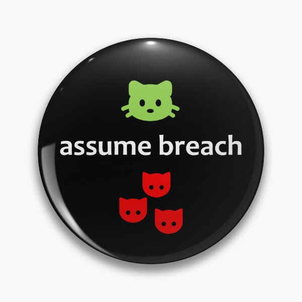 Item preview, Assume Breach - Zero Trust Cybersecurity Cats (Dark Background) designed and sold by cyberbcat.