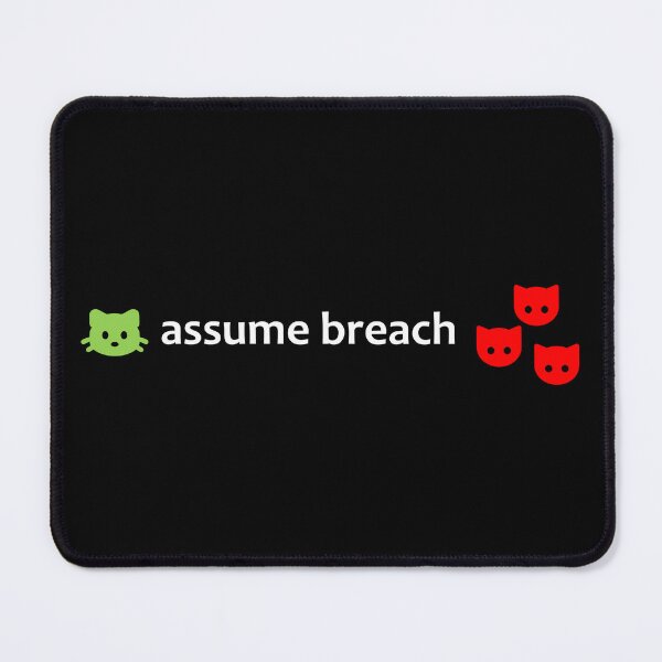 Item preview, Assume Breach - Zero Trust Cybersecurity Cats (Dark Background) designed and sold by cyberbcat.