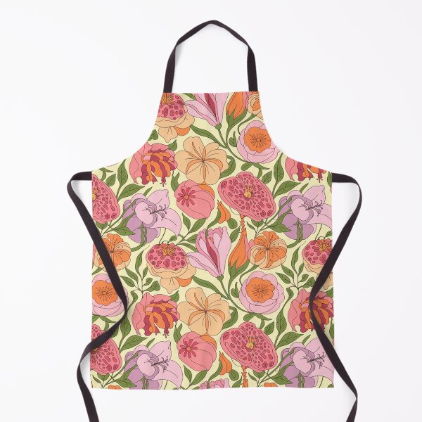 Item preview, Hand-Drawn Bible Flowers Pattern – Lily, Rose & Pomegranate Blossom with Doodle Petals | Yellow, Orange, Purple & Pink Boho Seamless Design designed and sold by jteart.
