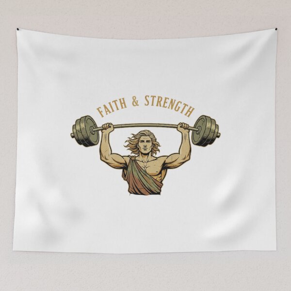 Item preview, Heroic Faith & Strength New Year Fitness Mythology Art designed and sold by chattsuede.