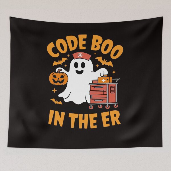 Item preview, Code Boo In The ER ICU Nurses Boo-jee Ghost Halloween designed and sold by LapFemile.