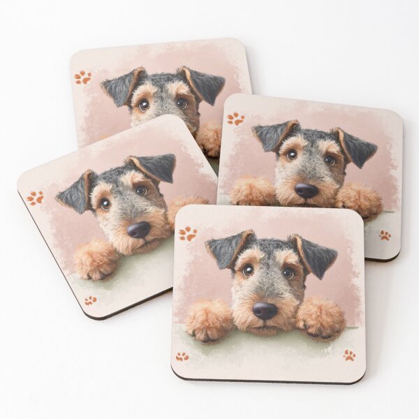 Item preview, Lakeland Terrier Peeking over Wall 01 designed and sold by Elisabeth Lucas.