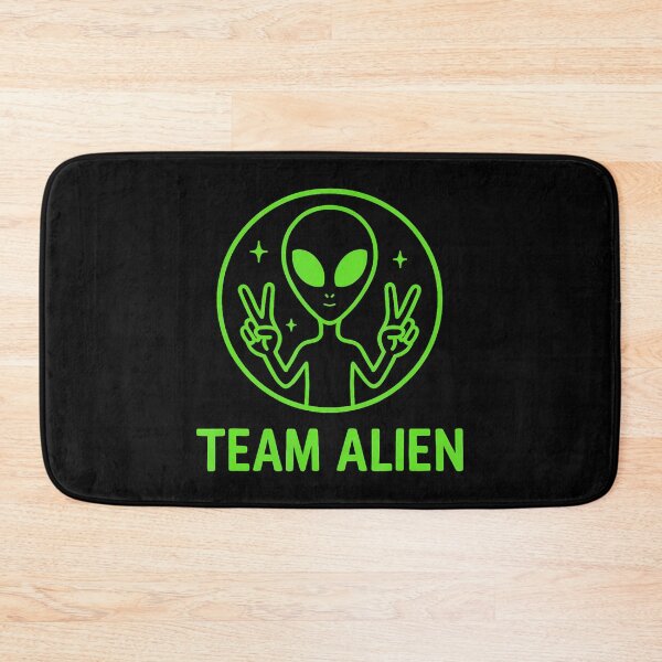 Item preview, Team Alien Funny Green Extraterrestrial Peace Sign Cartoon designed and sold by KristinTara.