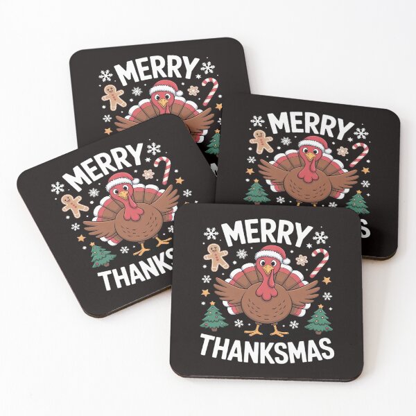Item preview, Christmas Turkey Santa Merry Thanksmas Thanksgiving Fall designed and sold by LapFemile.