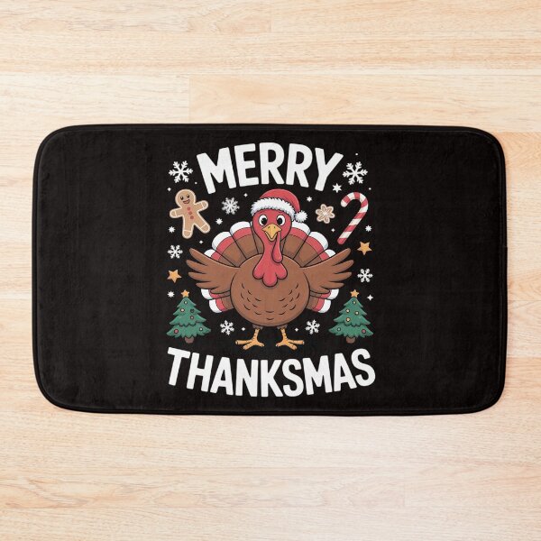 Item preview, Christmas Turkey Santa Merry Thanksmas Thanksgiving Fall designed and sold by LapFemile.