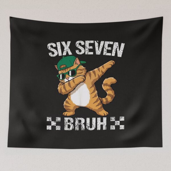 Item preview, Funny 67 Dabbing Cat – Six Seven Bruh Meme Cool designed and sold by ArmyAbodo.