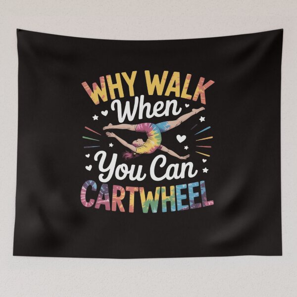 Item preview, Cartwheel Gymnast Girl Tie Dye Gymnastic Girl Tumbling designed and sold by LapFemile.