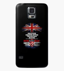Briten gewachsen mit kroatischem Wurzel-Geschenk für Kroatisch von Kroatien - Kroatien-Flagge in den Wurzeln Hülle & Klebefolie für Samsung Galaxy