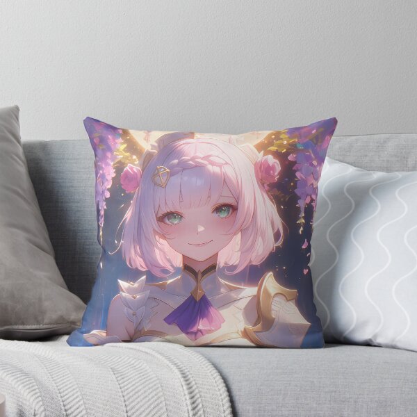 Item preview, Noelle Genshin Impact Anime Wisteria Moonlight Fantasy Blossoms White Serenity designed and sold by Raslbazola.