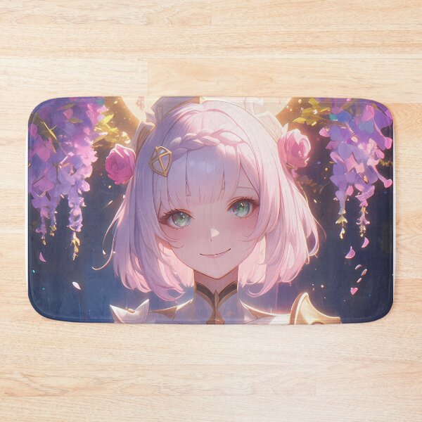 Item preview, Noelle Genshin Impact Anime Wisteria Moonlight Fantasy Blossoms White Serenity designed and sold by Raslbazola.