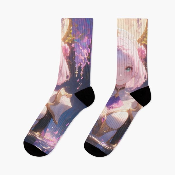 Item preview, Noelle Genshin Impact Anime Wisteria Moonlight Fantasy Blossoms White Serenity designed and sold by Raslbazola.