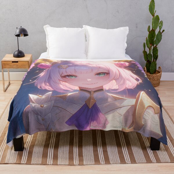 Item preview, Noelle Genshin Impact Anime Wisteria Moonlight Fantasy Blossoms White Serenity designed and sold by Raslbazola.