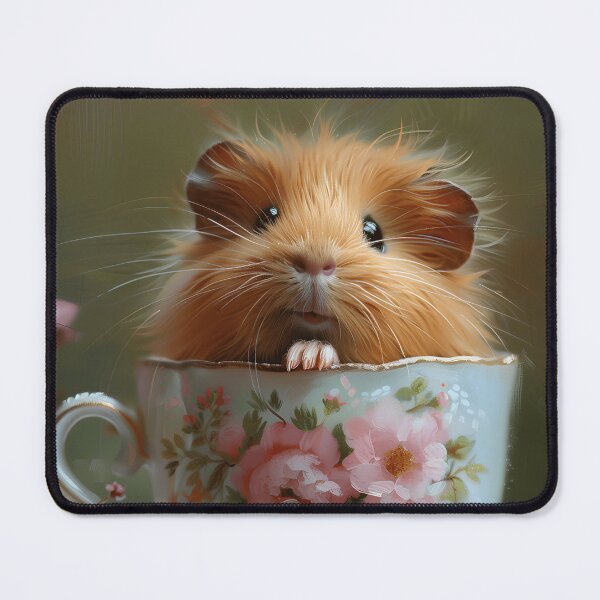 Item preview, Guinea Pig Painting in a Floral Teacup designed and sold by CuongArtLab.