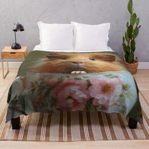 Item preview, Guinea Pig Painting in a Floral Teacup designed and sold by CuongArtLab.