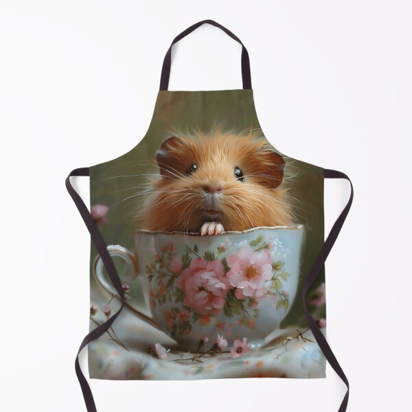 Item preview, Guinea Pig Painting in a Floral Teacup designed and sold by CuongArtLab.