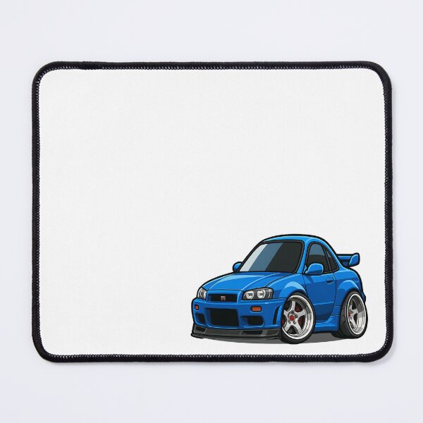 Item preview, Chibi Nissan Skyline R34 GTR Blue Tuner Car Illustration designed and sold by Joyfulimaginery.