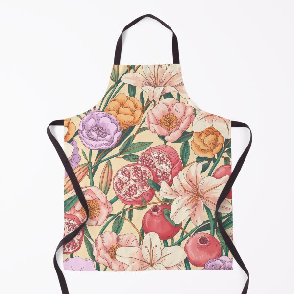 Item preview, Whimsical Bible Flowers – Doodle Lily, Rose & Pomegranate Blossom | Colorful Pink, Purple, Orange & Yellow Seamless Pattern designed and sold by jteart.