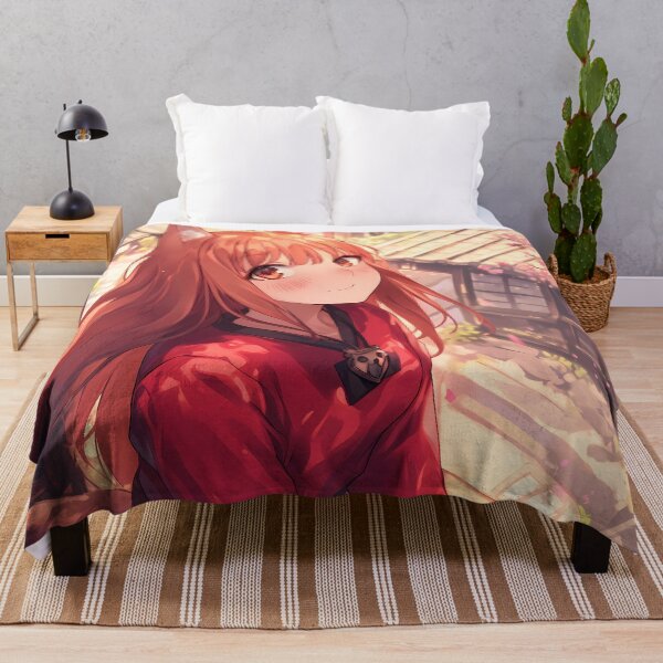 Item preview, Warm Blooming Spring With Holo Spice And Wolf Anime Girl designed and sold by Raslbazola.