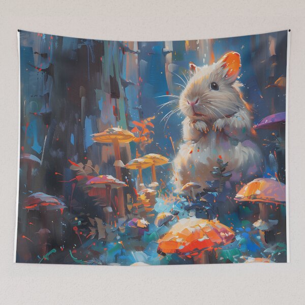Item preview, Guinea Pig Painting in a Magical Mushroom Forest designed and sold by CuongArtLab.