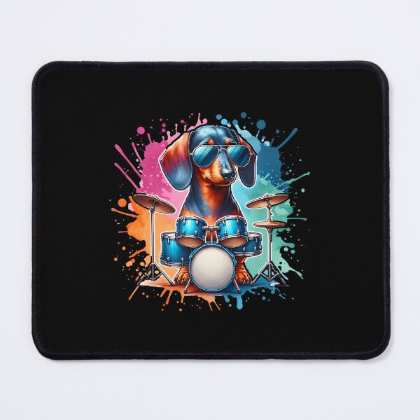 Item preview, Dachshund Drums Musician Dog Owner Wiener Lover designed and sold by RebeccaCelia.