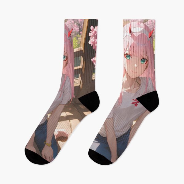 Item preview, Zero Two Darling Franxx Sakura Blossom Japan Anime Girl Spring Pastel Mood designed and sold by Raslbazola.