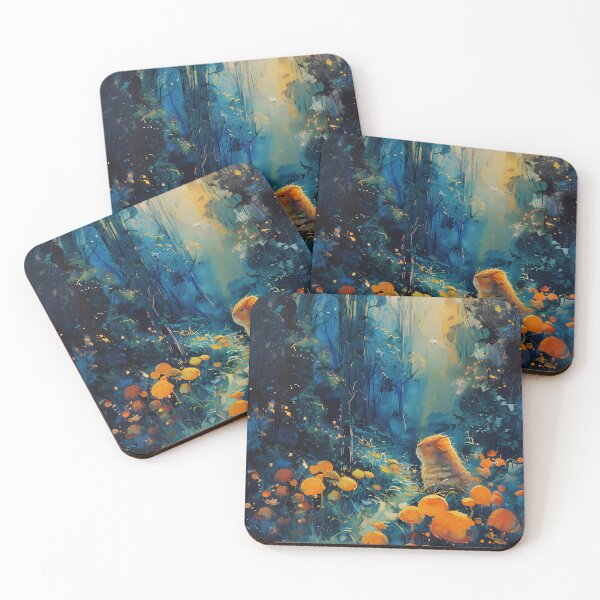 Item preview, Guinea Pig Painting in a Mystical Mushroom Forest designed and sold by CuongArtLab.