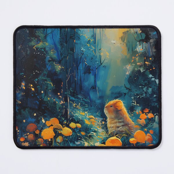 Item preview, Guinea Pig Painting in a Mystical Mushroom Forest designed and sold by CuongArtLab.