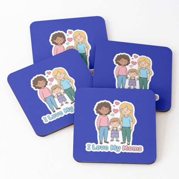 Item preview, LGBTQ Family Sticker | I Love My Moms | Cute Two Moms Pride Design designed and sold by TrackinDaTrends.