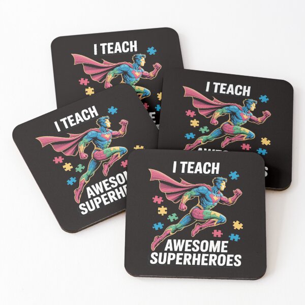 Item preview, Autism Awareness Teacher I Teach Awesome Superheroes designed and sold by RatCurry.