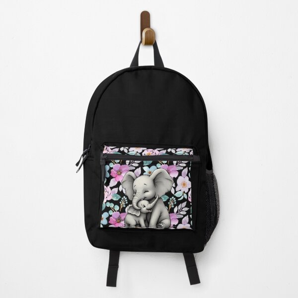 Item preview, Mom Elephant and baby. Cute animal design with flowers designed and sold by SofikoDesigns.