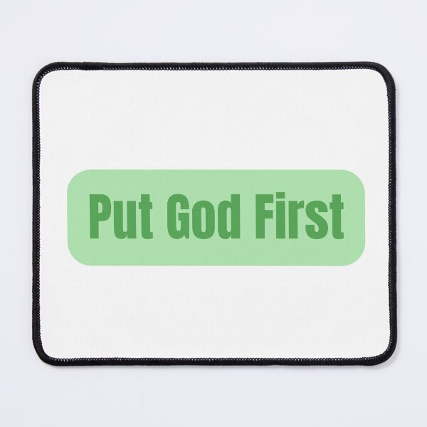 Item preview, Green Put God First Design designed and sold by WhimsyNet.