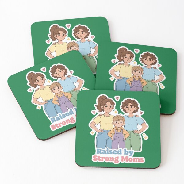 Item preview, LGBTQ Family Sticker | Raised by Strong Moms | Two Moms Empowerment Pride Design designed and sold by TrackinDaTrends.