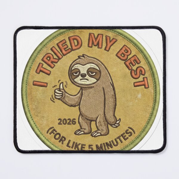 Item preview, Tried My Best 2026 Retro Merit Badge designed and sold by StickyGuys.