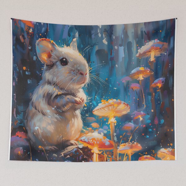 Item preview, Guinea Pig Painting in an Enchanted Mushroom Forest designed and sold by CuongArtLab.