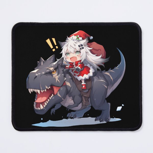 Item preview, Prelude Dawn Lappland Riding Christmas Dinosaur From Arknights Game designed and sold by Raslbazola.