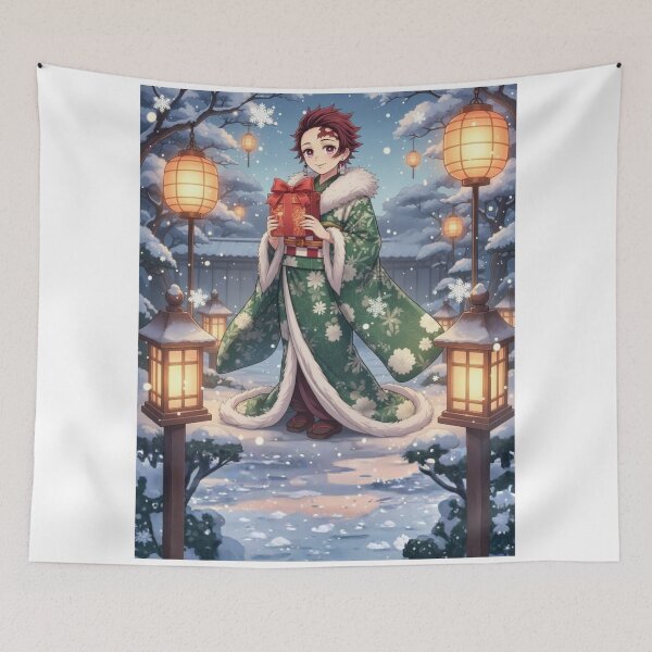 Item preview, Tanjiro Kamado at Christmas, Demon Slayer, Kimetsu No Yaiba designed and sold by Innova_Creations.