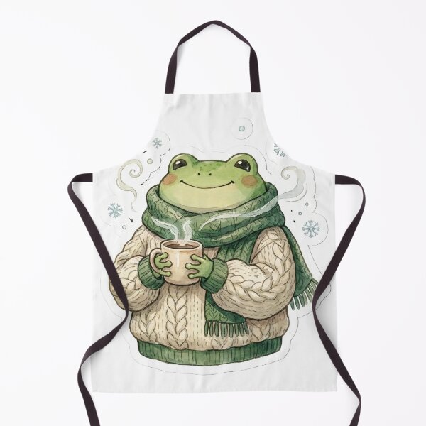 Item preview, Cozy Winter Frog in chunky Sweater designed and sold by StickyGuys.