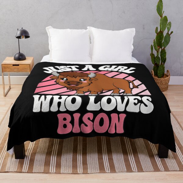 Item preview, Just A Girl Who Loves Bison Cute Buffalo Lover Girls designed and sold by TaraLiliana.